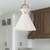 Emerson 18-in Aged Gold/Glossy Opal Glass 1 Light Pendant