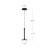 Issa 6-in Matte Black LED Pendant