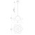 Krysta 14-in Brushed Gold/Opal Glass 1 Light Pendant