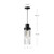 Kent 5-in Clear Ribbed Glass/Matte Black 1 Light Pendant