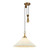 Ellen 20-in Brushed Gold/White Linen Socket Pendant