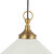 Ellen 20-in Brushed Gold/White Linen Socket Pendant