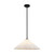 Serena 20-in Matte Black/Opal Glass 1 Light Pendant