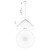 Serena 20-in Matte Black/Opal Glass 1 Light Pendant
