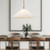 Serena 20-in Aged Brass/Opal Glass 1 Light Pendant