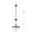 Marcel 10-in Matte Black 1 Light Pendant