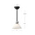 Halston 8-in Glossy Opal Glass/Matte Black 1 Light Pendant
