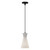 Betty 6-in Matte Black/Opal Glass 1 Light Pendant