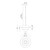 Tetsu 13-in Matte Black/Clear Glass 1 Light Pendant