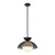 Perth 14-in Matte Black/Opal Glass 1 Light Pendant