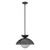 Perth 14-in Matte Black/Opal Glass 1 Light Pendant
