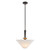 Bridgette 16-in Matte Black/Folded White Socket Pendant