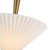 Bridgette 16-in Brushed Gold/Folded White Socket Pendant