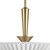 Bridgette 16-in Brushed Gold/Folded White Socket Pendant