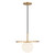 Plume 12-in Brushed Gold/Opal Matte Glass 1 Light Pendant