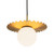Plume 12-in Brushed Gold/Opal Matte Glass 1 Light Pendant