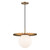 Plume 14-in Brushed Gold/Opal Matte Glass 1 Light Pendant