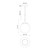 Nouveau 8-in Matte Black/Opal Matte Glass 1 Light Pendant