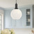 Castilla 8-in Matte Black/Opal Matte Glass 1 Light Pendant