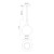 Castilla 8-in Matte Black/Opal Matte Glass 1 Light Pendant