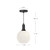 Castilla 8-in Clear Glass/Matte Black 1 Light Pendant