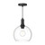 Castilla 10-in Clear Glass/Matte Black 1 Light Pendant