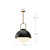 Harper 16-in Steel Shade/Opal Matte Glass 1 Light Pendant