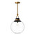 Copperfield 16-in Aged Gold/Clear Glass 1 Light Pendant