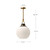 Copperfield 16-in Aged Gold/Clear Glass 1 Light Pendant
