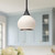 Hazel 10-in Matte Black/Opal Matte Glass 1 Light Pendant