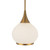 Hazel 10-in Aged Gold/Opal Matte Glass 1 Light Pendant