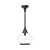 Hazel 10-in Clear Glass/Matte Black 1 Light Pendant