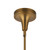 Hazel 10-in Aged Gold/Clear Glass 1 Light Pendant