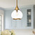Hazel 10-in Aged Gold/Clear Glass 1 Light Pendant