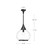 Hazel 14-in Matte Black/Opal Matte Glass 1 Light Pendant