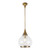 Hazel 14-in Aged Gold/Clear Glass 1 Light Pendant