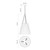 Plisse 12-in Matte Black 1 Light Pendant