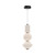Bijou 8-in Matte Black/Opal Matte Glass LED Pendant