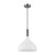 Belleview 12-in Brushed Nickel/Opal Glass 1 Light Pendant