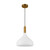 Belleview 12-in Aged Brass/Opal Glass 1 Light Pendant