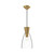 Arlo 7-in Brushed Gold/Clear Glass 1 Light Pendant