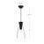 Arlo 7-in Clear Glass/Matte Black 1 Light Pendant