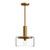 Royale 10-in Aged Gold/Clear Glass 1 Light Pendant