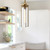 Belmont 5-in Aged Gold/Clear Water Glass 1 Light Pendant