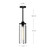 Belmont 5-in Aged Gold/Clear Water Glass 1 Light Pendant