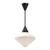 Nora 14-in Matte Black/Opal Matte Glass 1 Light Pendant