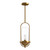 Cyrus 8-in Aged Gold/Clear Glass 1 Light Pendant