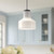 Westlake 11-in Glossy Opal Glass/Matte Black 1 Light Pendant