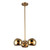 Willow 16-in Brushed Gold/Copper Glass 3 Lights Pendant