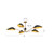 Oscar 46-in Aged Gold/White 5 Lights Pendant